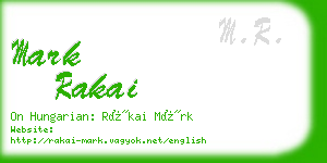 mark rakai business card